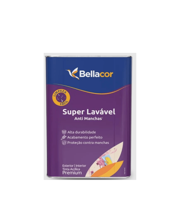 Imagem 1 de TINTA - ACRILICA - SUPER LAVÁVEL LIMPEZA TOTAL BRANCO NEVE 18L - BELLA COR