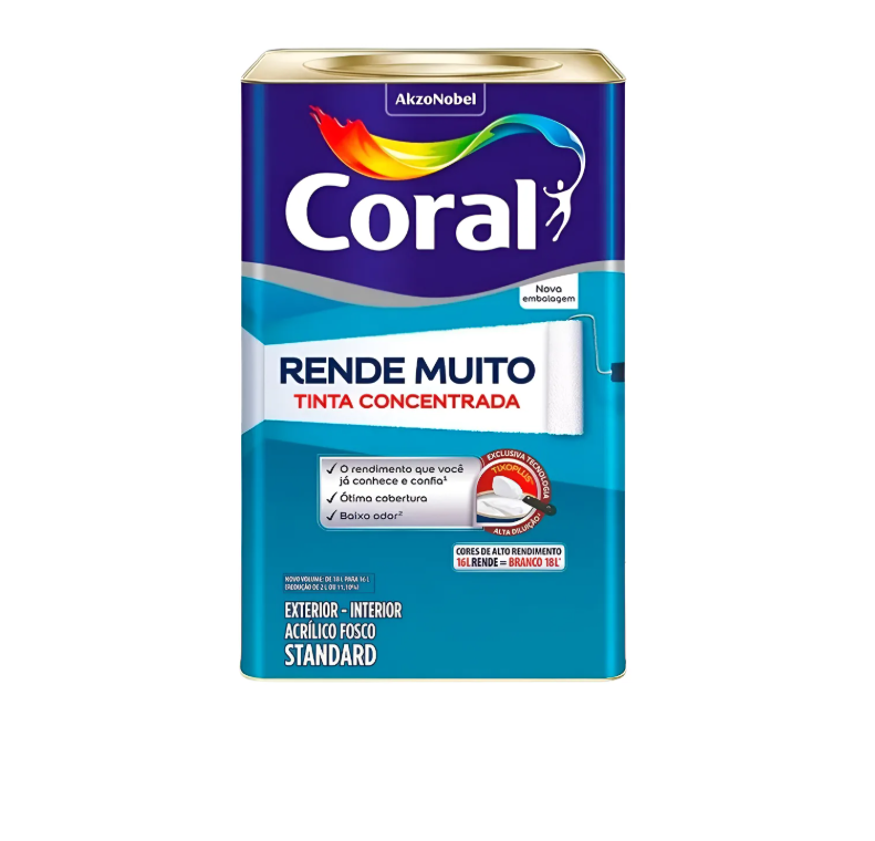 Imagem 1 de TINTA - ACRILICA FOSCO - RENDE MUITO / COBREBEM - BRANCO 18L