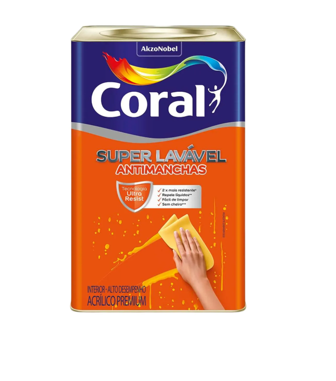 Imagem 1 de TINTA - ACRILICA - SUPER LAVÁVEL LIMPEZA TOTAL BRANCO NEVE 18L