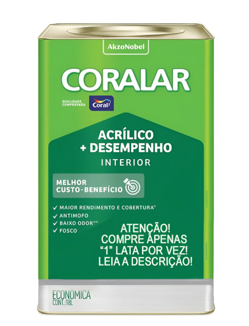 Imagem 1 de Tinta acrílica lata 18 litros