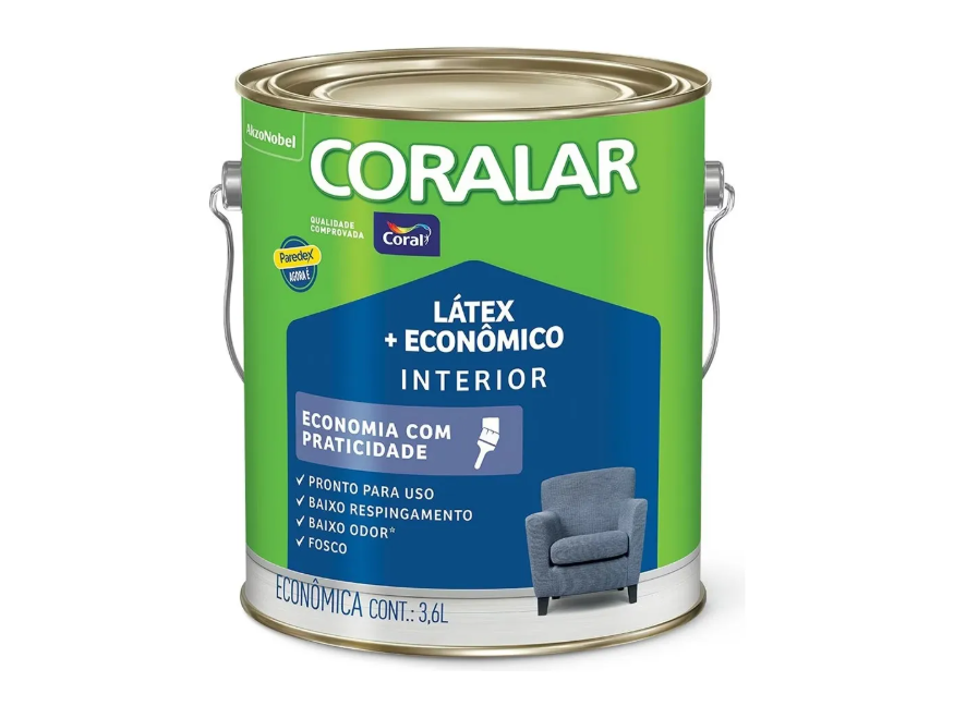 Tinta pva látex econômica (3,6l) imagem 1