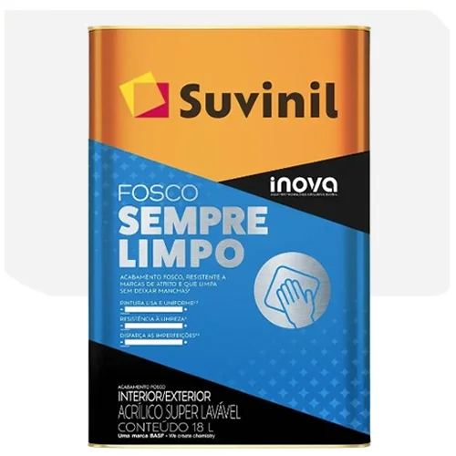 Imagem 1 de Acr fosco branco 18l sempre limpo suvinil(novo)