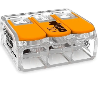 Conector wago rápido 3 vias imagem 1