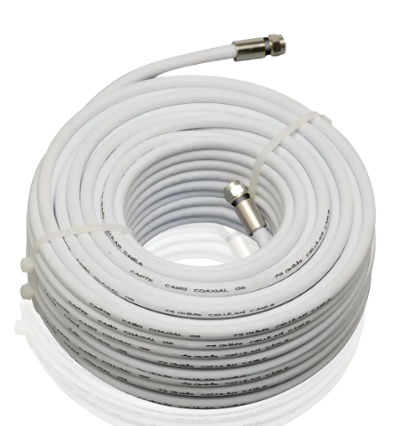 Cabo coaxial rg6 antena/tv imagem 1