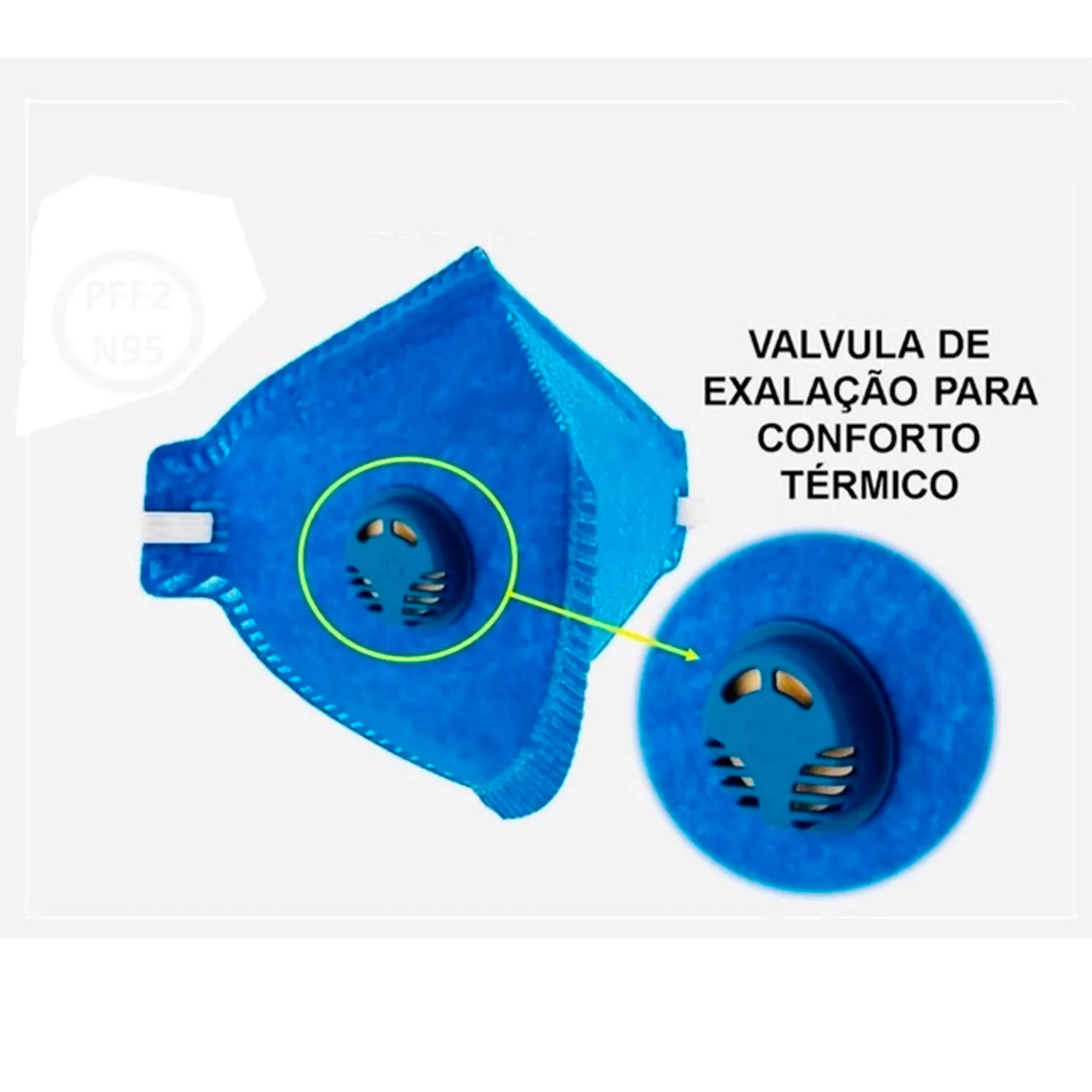 Respirador pff2 (com válvula de exalação) imagem 1